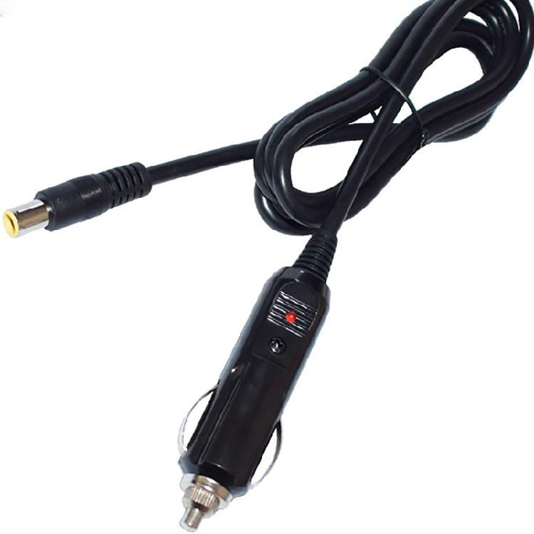 1.5M Car Charger Male Plug to DC8020 Adapter Cord Easy Connection Line with Indication Light for Mobile Power Supply