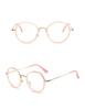 Non-Prescription Glasses Fashion Decorative Specs Pc Lenses Comfortable Round Frame Glasses For Travel Cycling Outdoor Sports
