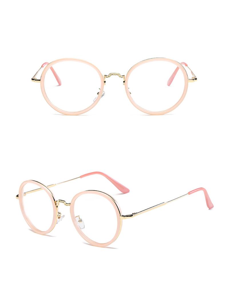 Non-Prescription Glasses Fashion Decorative Specs Pc Lenses Comfortable Round Frame Glasses For Travel Cycling Outdoor Sports