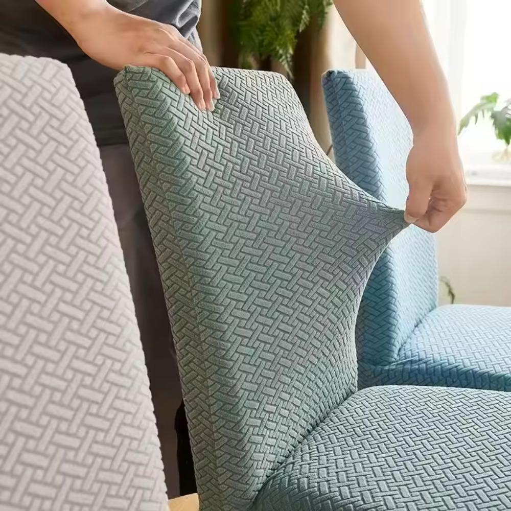 Elastic Restaurant Chair Cover Elastic Thickened Jacquard Chair Cover Living Room Universal Chair Cover Minimalist Chair Cover