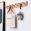4/5/6/7 Hooks Key Hook Rack Wooden Door Back Clothes Hook Non-toxic Decorative Hook  Entryway