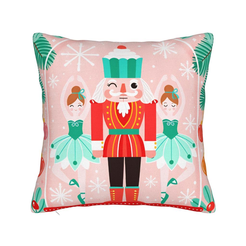 Christmas Nutcracker Pillow Case  Funny Pillow Cover Comfy Pillowcases For Sofa Car Home Decor