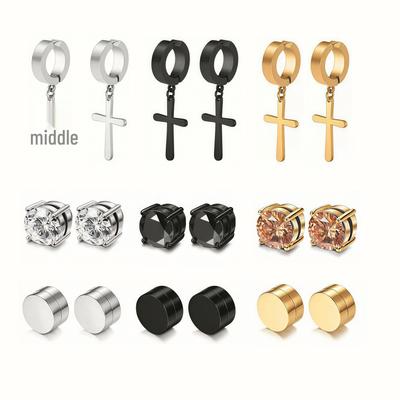 Korean Magnetic Ear Clip Earrings - No Piercing Required, Trendy Style Available Now
