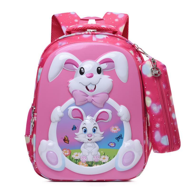 Breathable Nylon Backpack For Children Colorful Animal Patterns Unisex Primary School Bag