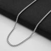 Quadratische Perlenkette aus Titanstahl mit 3MM Kette für Männer und Frauen - Vielseitiges DIY-Schmuckzubehör.