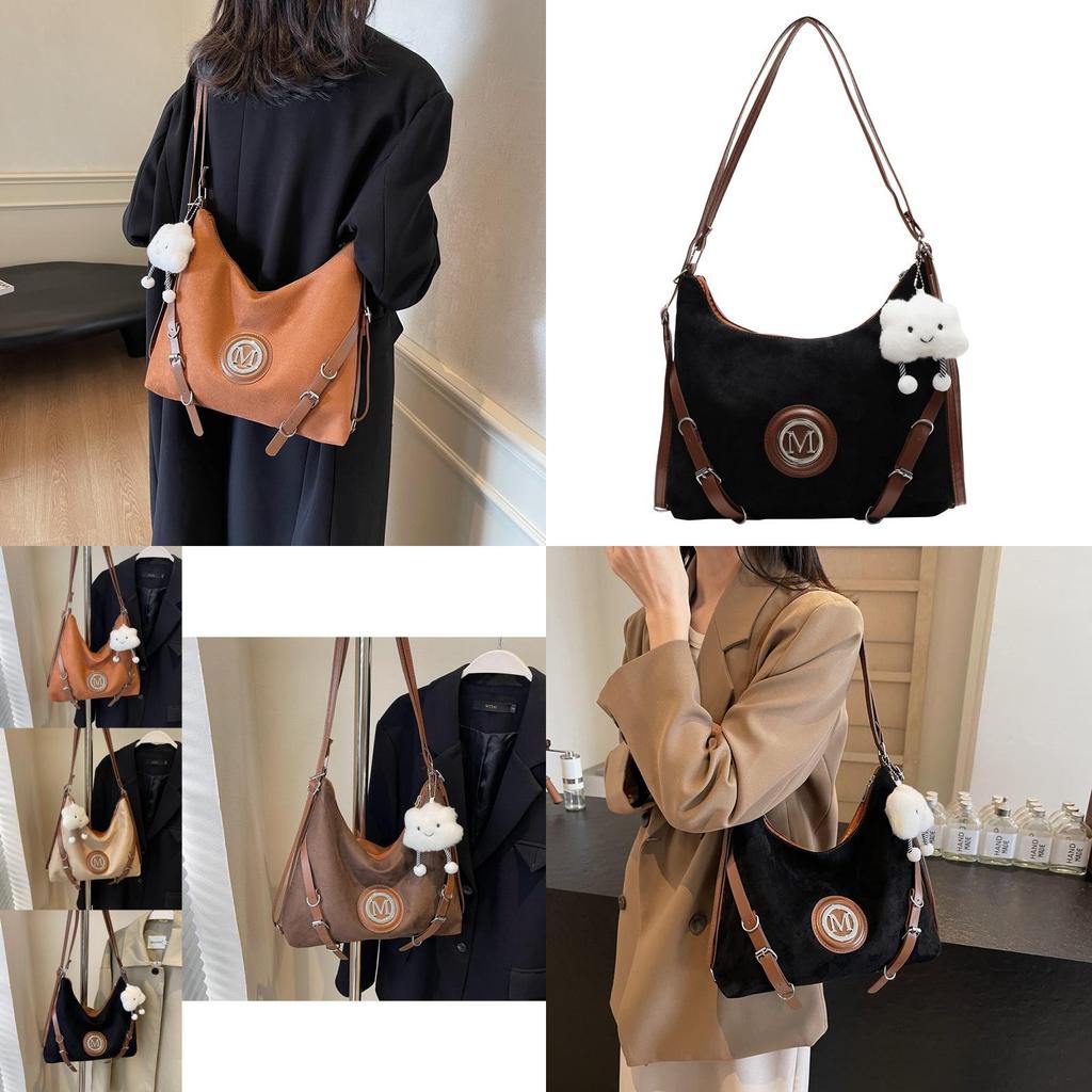 Fashionable Casual Commuter Tote Bag For Women Durable Suede Texture Backpack