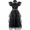 Damen Schwarz Halloween Filmcharakter Cosplay Abschlussballkleid