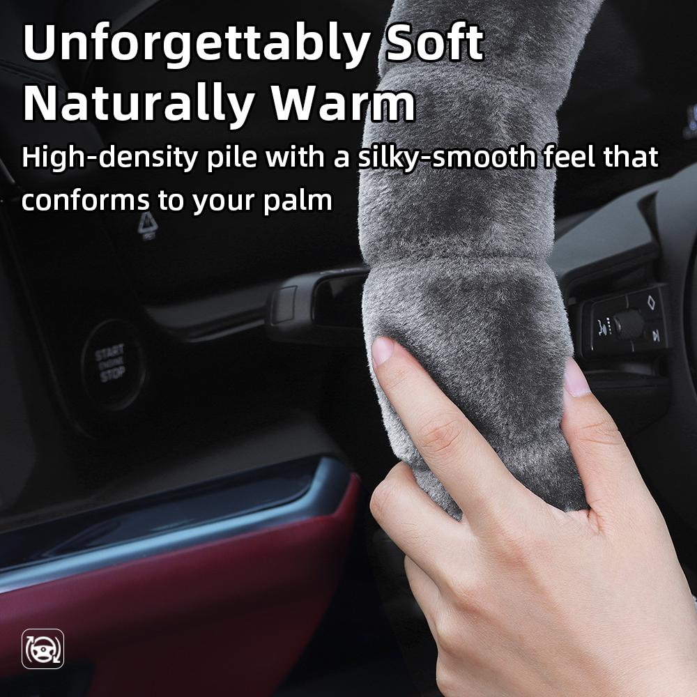 Suitable for Honda Plush Steering Wheel Cover Winter Cold-Proof and Warm Cover Cr-V Civic Hr-V Zr-V Vezel City Amaze Fit Jazz Accord Wr-V 