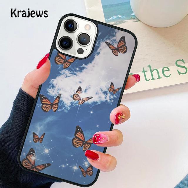 

Butterfly beautiful soft Phone Case Cover For iPhone 17 Air 16 15 14 plus 12 13 pro max coque Shell Fundas iPhone 13pro