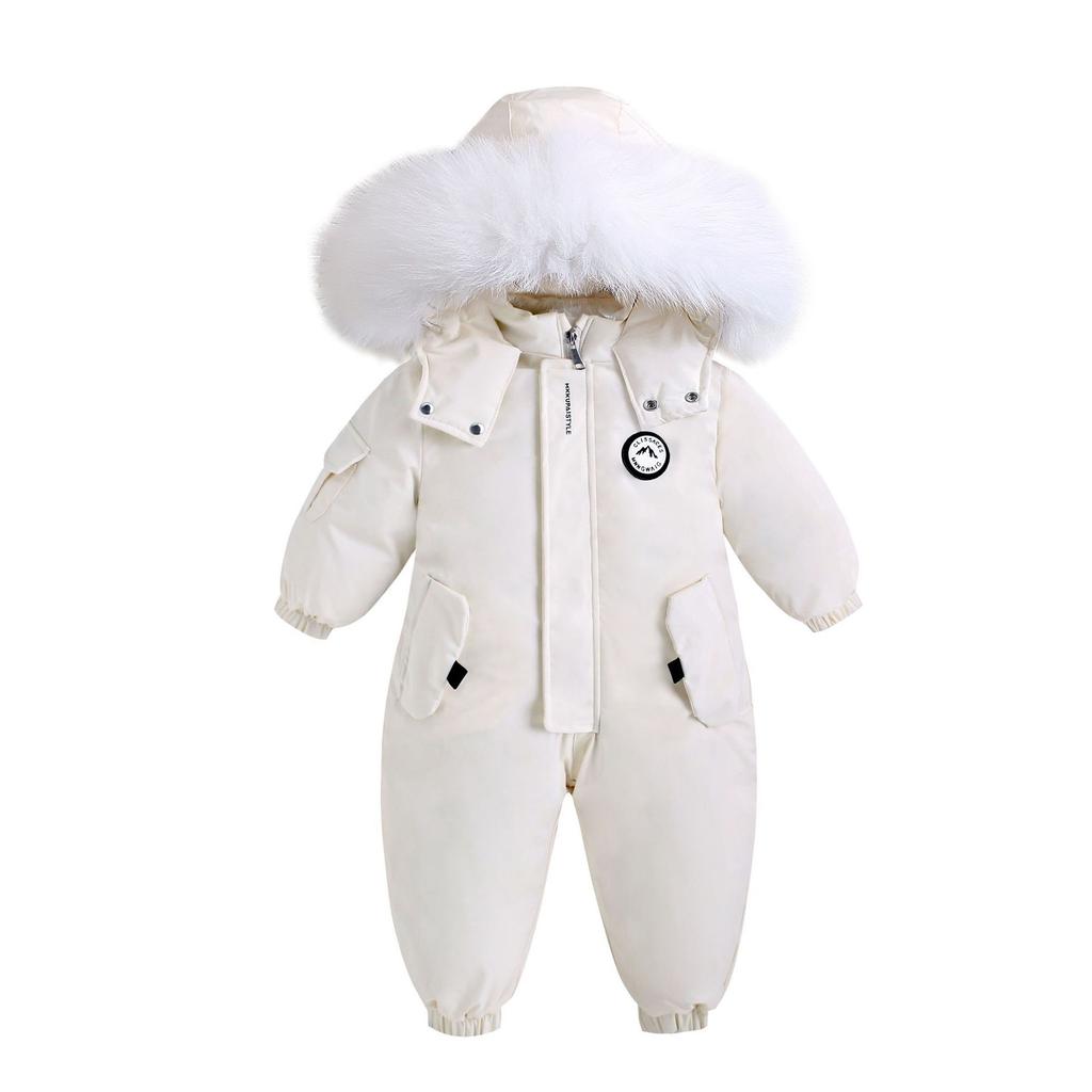 Tuta da Sci Invernale per Bambino con Velluto Interno Tuta Intera per Bambino Salopette per Bambino Abbigliamento Caldo per Bambini Set di Abbigliamento Impermeabile per Bambini 1-5 Anni