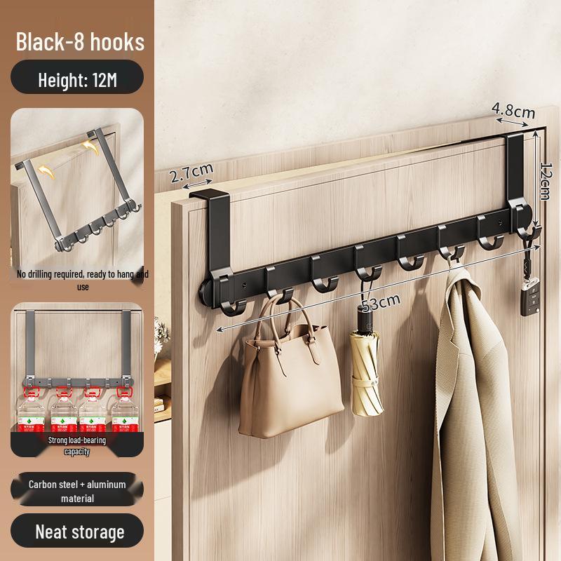 Silent Adhesive Wall-Mounted Clothes Hanger Hook for Bedroom Doors