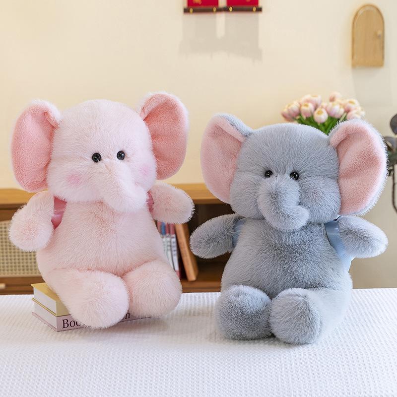 Plush Toy Elephant Backpack Stuffed Animal Doll Pp Cotton Decor Cartoon Bag