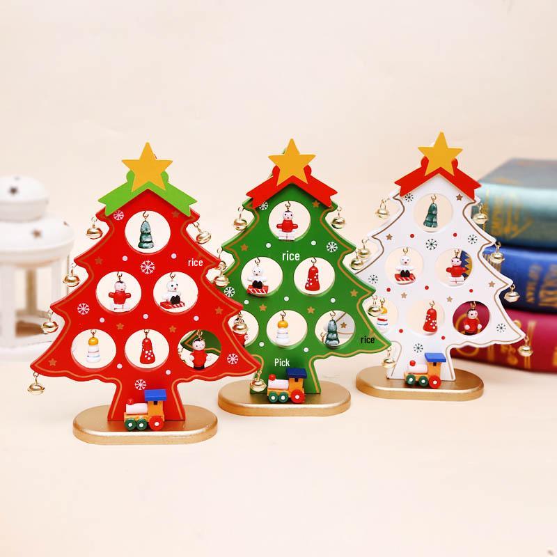 Wooden Christmas Tree Desktop Ornament and Gift