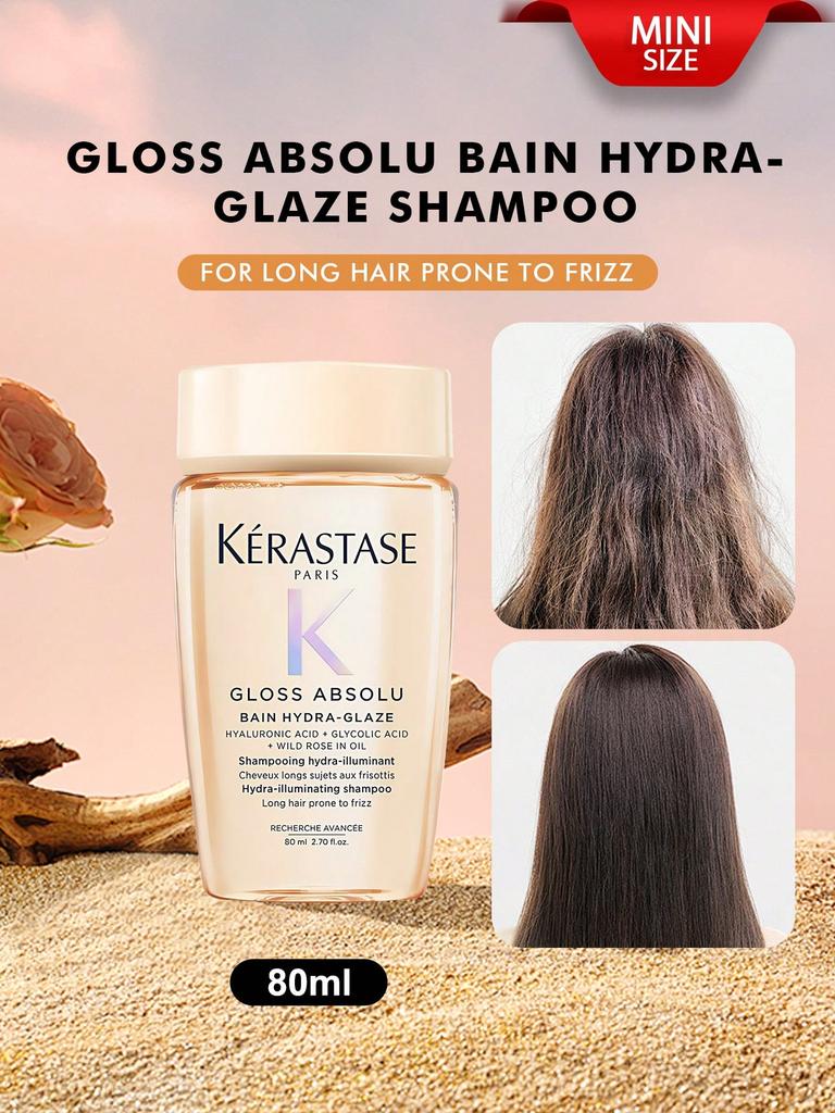 Kérastase Gloss Absolu Shampoo 80ml/250ml | Wildrose Frizz-Kontrolle & Glanz-Boost