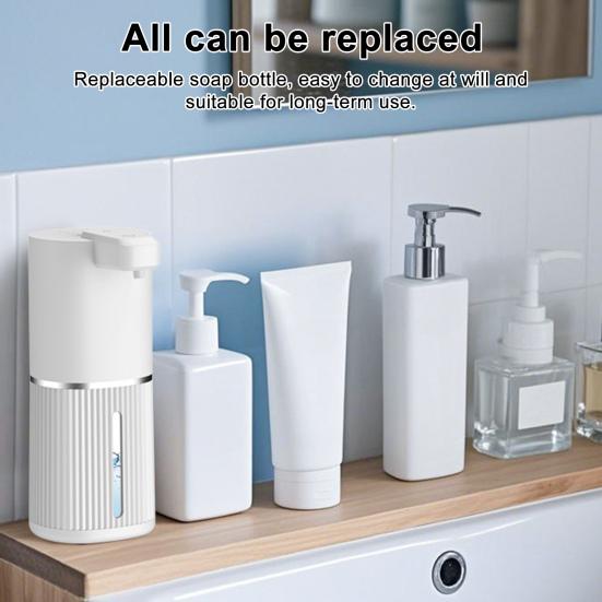 Touchless Automatic Soap Dispenser USB Rechargeable IPX5 Waterproof 4-Level Adjustable Dispensing 380ml Capacity Soap Dispenser