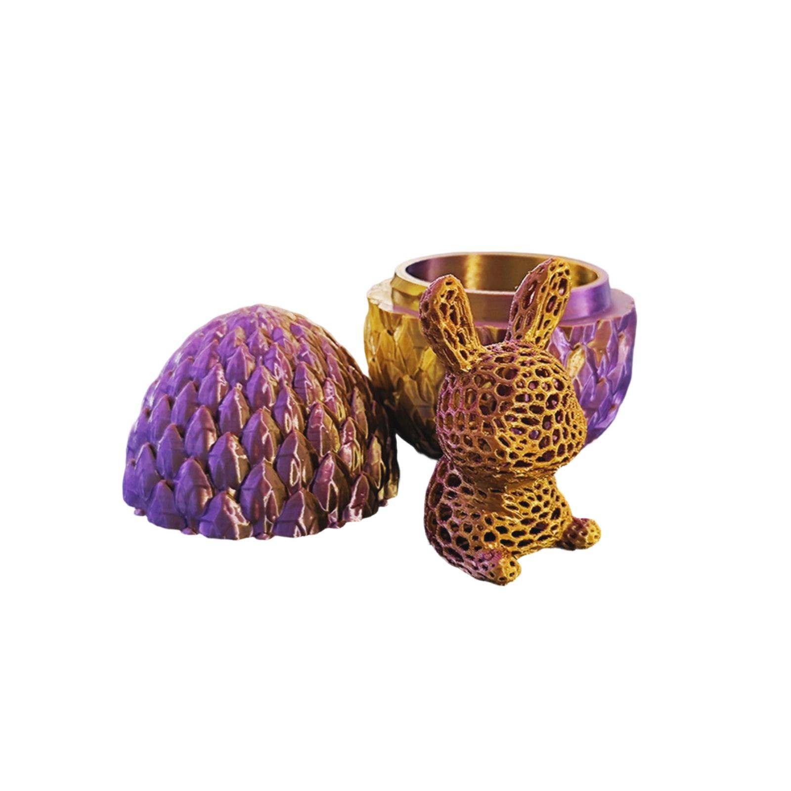 Easter Hollow Bunny Egg 3D Printed Creative Toy Ornament