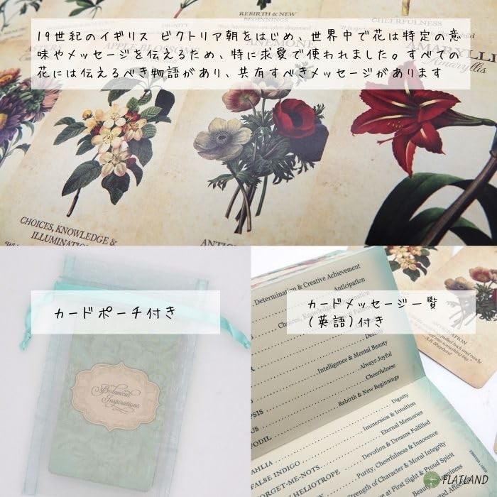 Botanical Inspirations Deck (Authentic Oracle Cards, Flower Fortune Telling, Flower Language) with Japanese Instructions