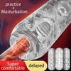Transparent Silicone Masturbation Cup for Men Safe Soft Fidget Toys Orgasm Male Masturbator Sex Toy Realistic Vagina Adult Goods