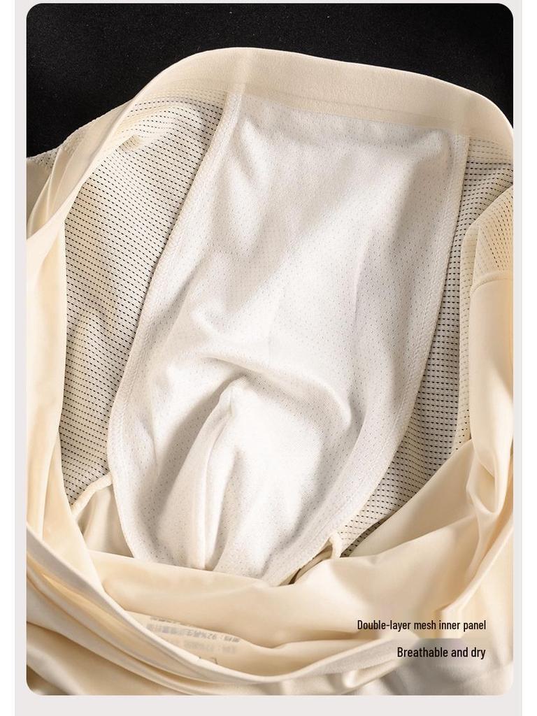 Saténové chladivé pánské bezešvé spodní prádlo se středním pasem z ledového hedvábí - Prodyšné a antibakteriální