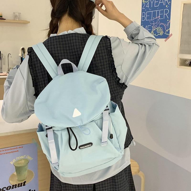 Student backpack new simple niche design casual versatile lightweight backpack
