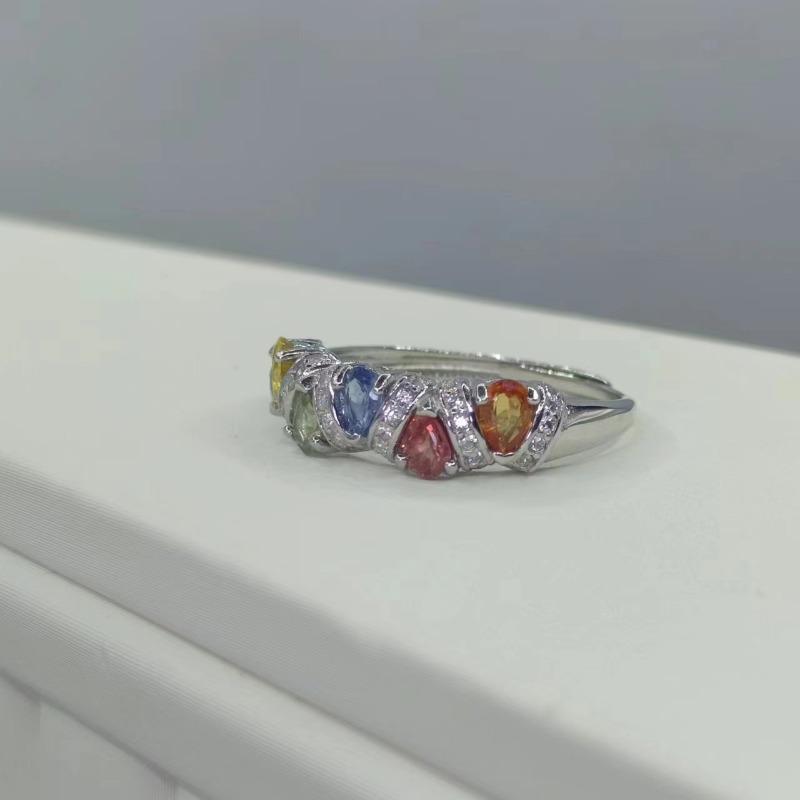 Sace Gems 925 srebro 2*2.5MM naturalne kolorowe pierścionki z szafirem dla kobiet zaręczyny, koktajlowe przyjęcie Fine Jewelr