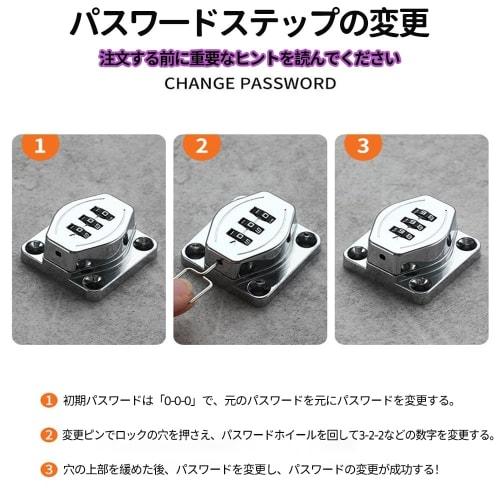 DKJLSTORE Door Lock, Retrofit Room Key, 3-Digit Combination (3-Inch Two-Hole Code Lock, Dummy Black [Screw Mount]), Anti-Theft, Durable, Child-Safe, A