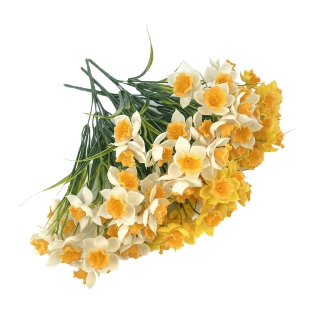 DIY Florale Künstliche Narzissen Herbstdeko Realistische Narzissen Künstliche Blumen Weiche Simulationsblumen Valentinstagsgeschenk