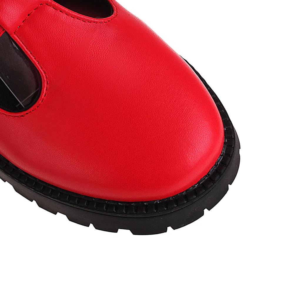 Fashion 2025 Women Flats Ankle Strap Buckle Loafers Fashion Round Toe Platform Casual Shoes Ladies Retro British Style Size 34-42 Green