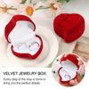 Engagement Exquisite Wedding Velvet Jewelry Box Ring Display Box Red Rose Double Ring Storage Box