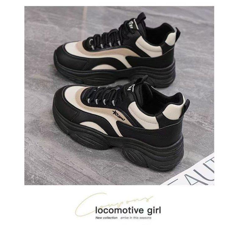 Dámské 2025 jarní trendy tenisky na silné podrážce - Všestranné, zeštíhlující, sportovně ležérní boty