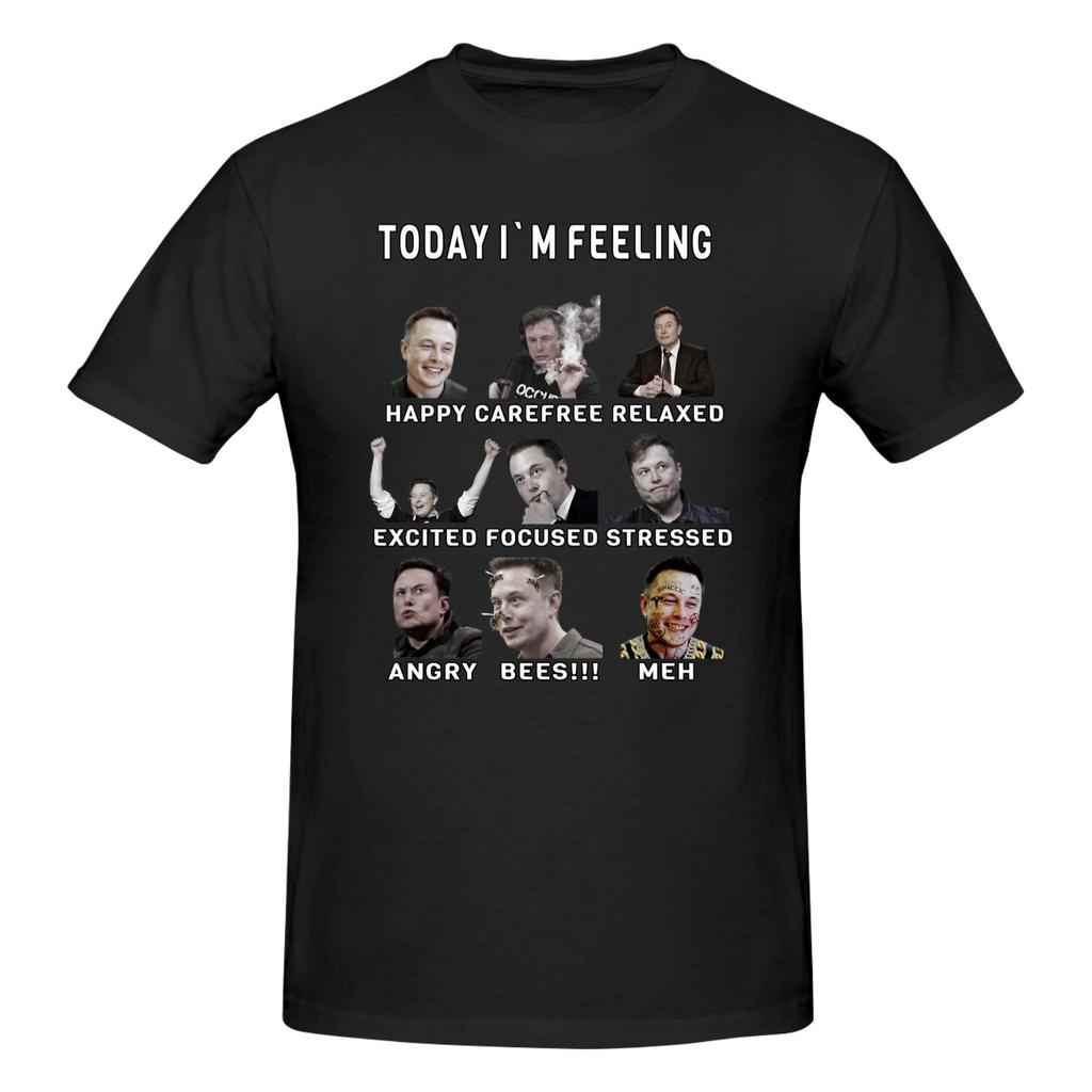 Piece Funny Feelings Novelty Graphic Cotton TShirt Musks Tech Billionaires Tops Tees For Unisex