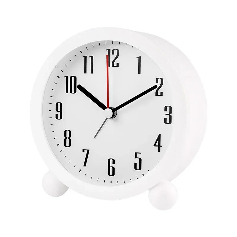 Nordic Simple Luxury Alarm Clock Mute Stereo Numeral Children's Student Desk Table Clock Bedroom Study Room Simple Clock