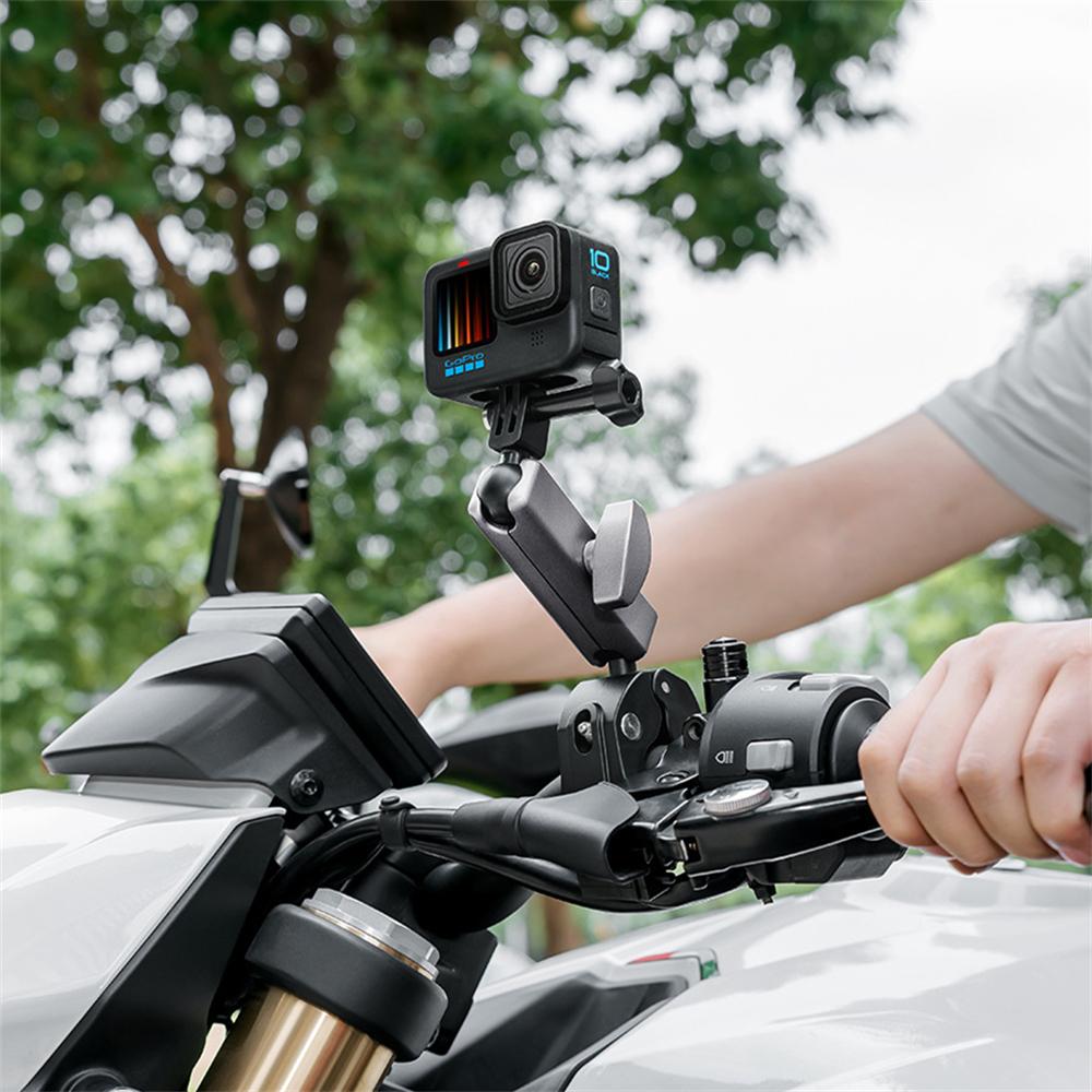 Motorcycle Bike Handlebar Clamp Holder Clip For GoPro Insta360 DJI Action Camera