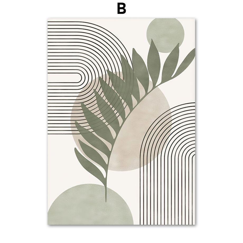 Shape Leaves Vintage Boho Posters Prints Wall Art Pictures Nordic Living Room Home Decor Canvas Painting Abstract Geometric