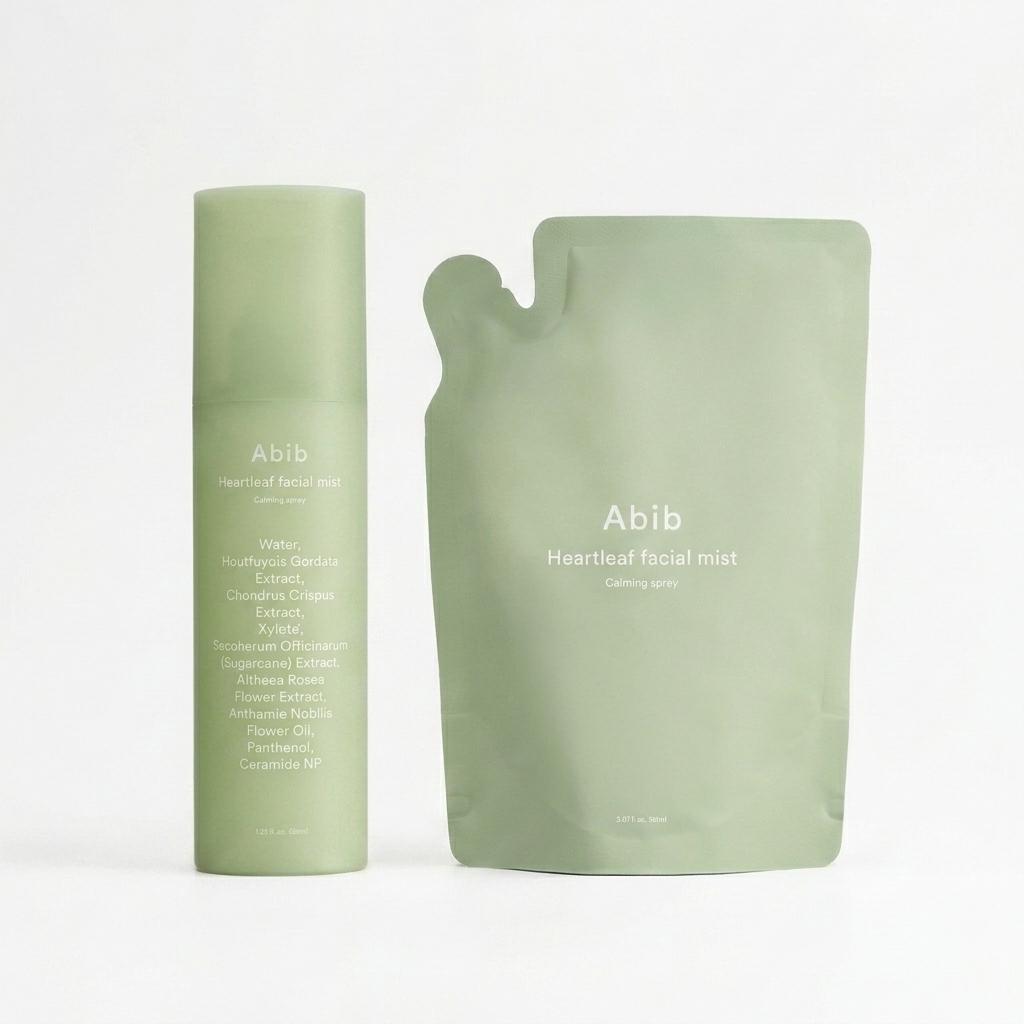 [150ml + 150ml Refill] Abib Heartleaf Facial Mist Calming Spray - [KOREAN SKINCARE] Soothing & Hydrating Facial Water 150ml + 150ml Refill