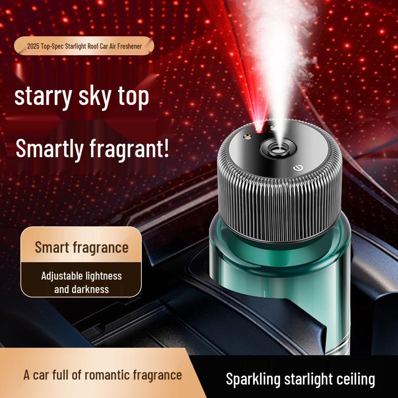 New Car Interior Aromatherapy Machine with Starry Sky Ambient Light and Smart Perfume Sprayer