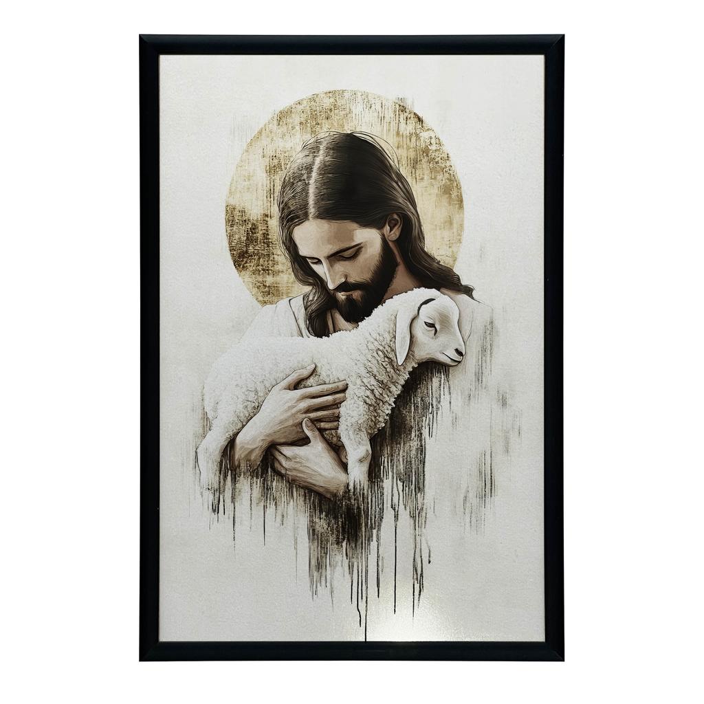 Jezus Z Barankiem Jezus Z Barankiem, 50X70 Cm, Bez Ramy, Papier Matowy 230 Gsm