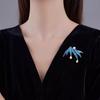 Elegant Pearl Bamboo Leaf Brooch, High-end Women's Niche Design Sense, Retro and Versatile Brooch