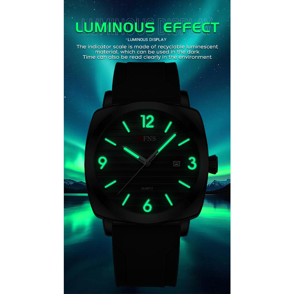 OFNS Fashionable Thin Men's Quartz Watch Waterproof Night Light Single Calendar Simple Ccasual Men's Quartz Watch