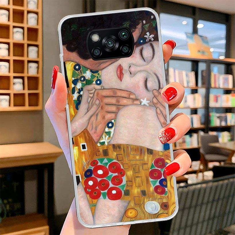 Kiss by Gustav Klimt Desig Cover Phone Case For Xiaomi Poco F7 Ultra X7 X6 X5 Pro M7 Redmi 15C 15 13C 13 12C 12 10C 10 9A 9C 9T