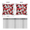 Many Faces of Girl Mouse Square Pillow Case Mickey Minnie Cushion Cover Funny Zipper Decorative Pillowcover for Home 18"x18"