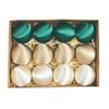 12Pcs/Set 6CM Velvet Christmas Ball Ornament Shatterproof Plastic Reusable Holiday Xmas Tree Hanging Flocked Ball Decoration Pendant