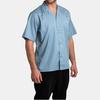 Carhartt WIP Letter Logo Single Button Short Sleeve Shirt Men shirts Light-Blue I031465-0RO-XX