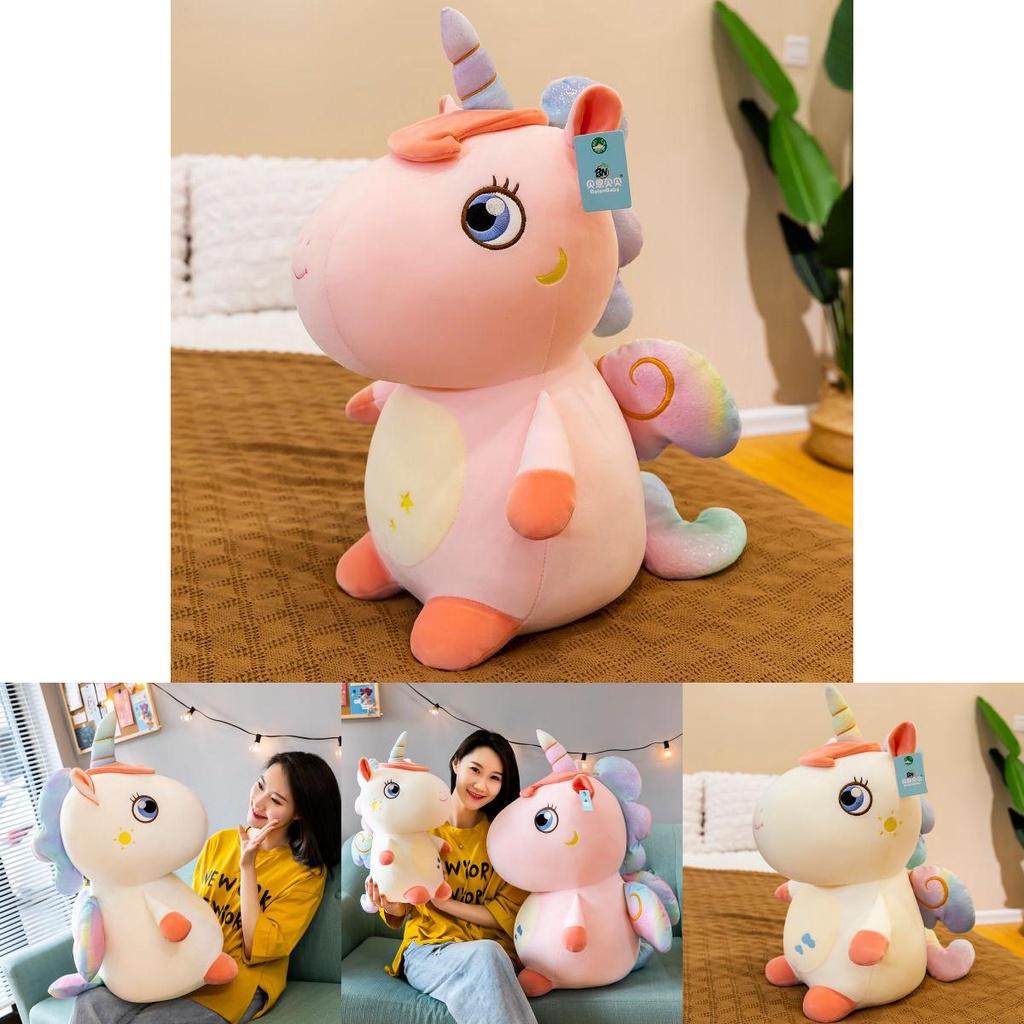 Adorable Soft Unicorn Plush Toy Round Fat Unicornio Angel Horse For Girls