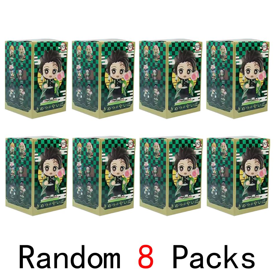 Anime Demon Slayer 6Pcs/Set Small Figure Boxed Character Multiple Combination Sets Cute Anime Toy Gift Collection Decoration PVC
