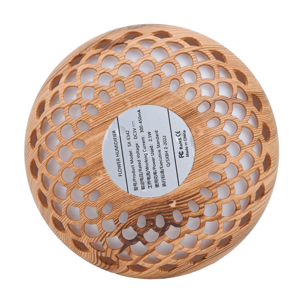Air Freshener Aroma Humidifier Air Purification Compact And Portable Flower Vase Home Office Night Light Flower Wood Grain