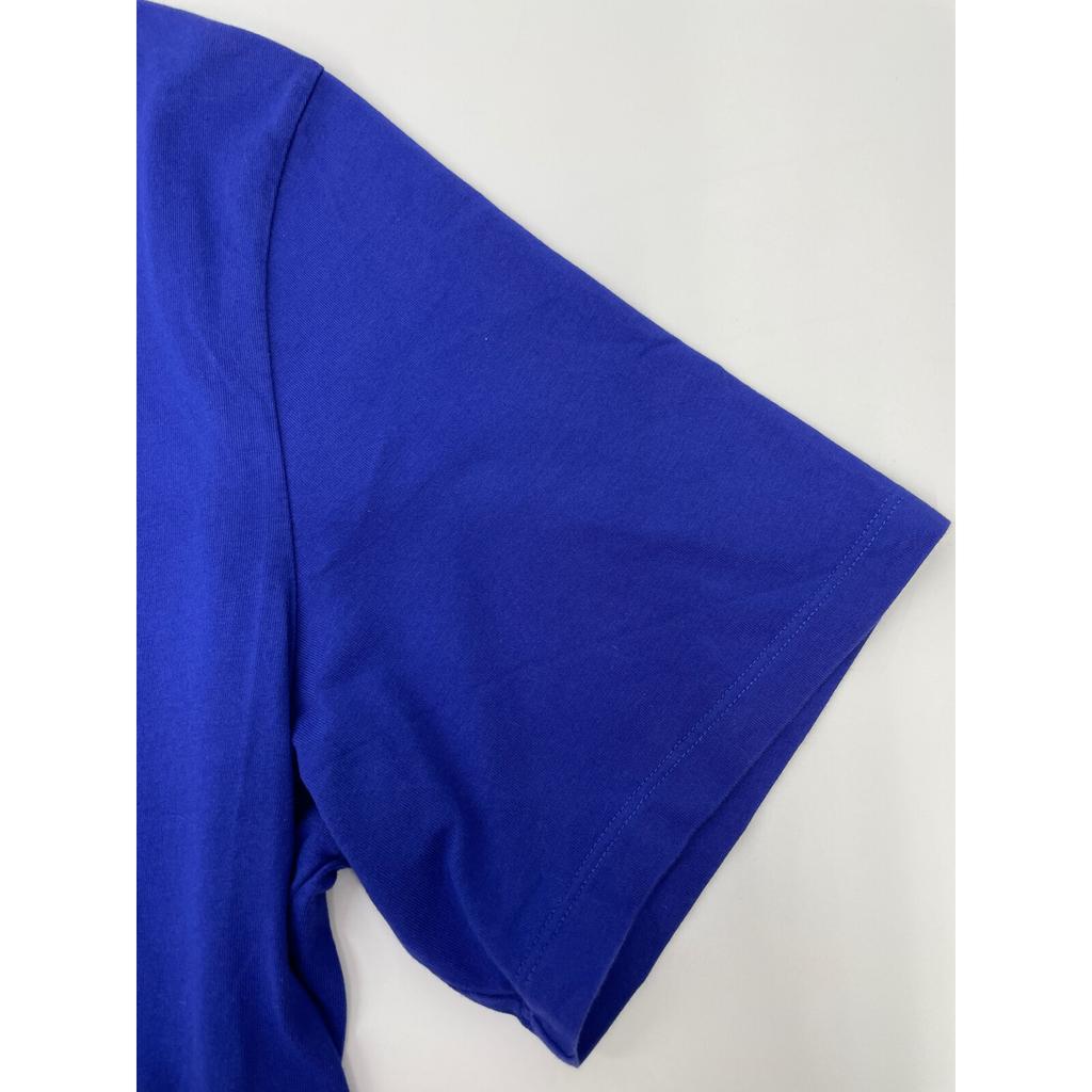 MSGM 3240MM96 Blue Cotton Logo T-Shirt Tops L blueUsed