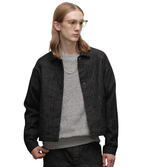 

Schott NYC Denim and Leather Combination G-Jacket Bulky (782-4152004), Men s XL, Black (010)