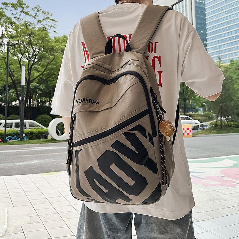 

Студенческий школьный рюкзак большой вместимости износостойкий городской простой рюкзак дорожный рюкзак для отдыха рюкзак для ученика средней школы хаки