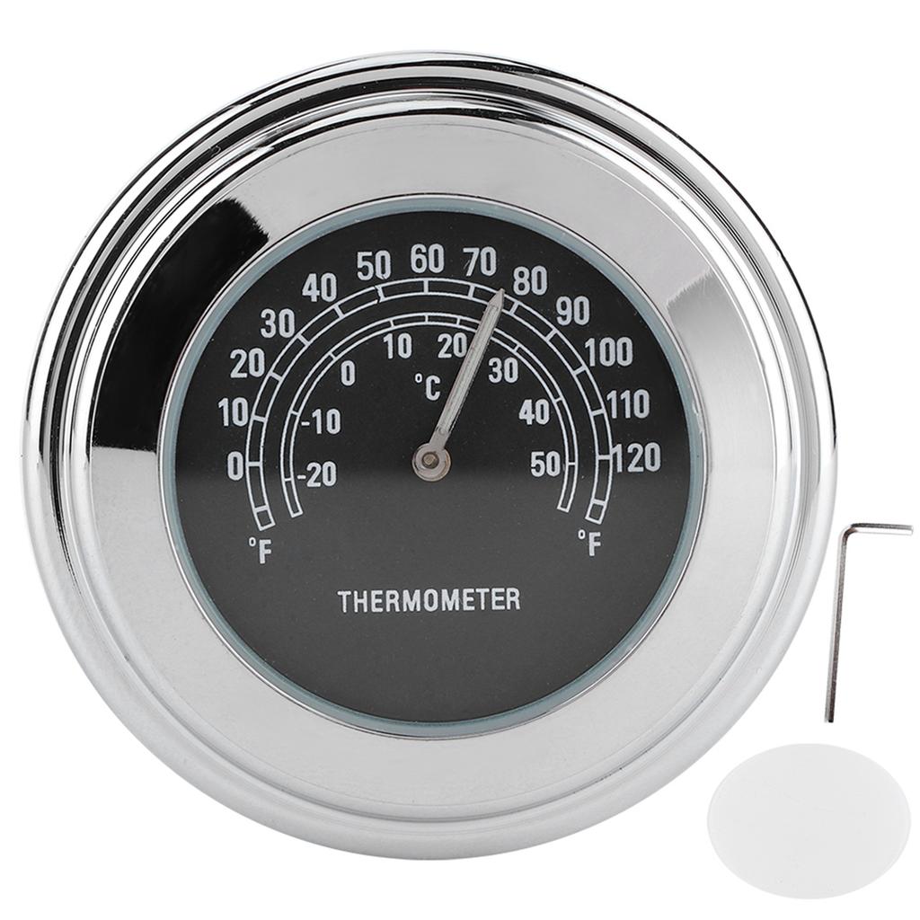 1in 78in Handlebar Mount Thermometer ‑20 Celsius  ‑ 50 Celsius  Measuring Dial Weatherproof for